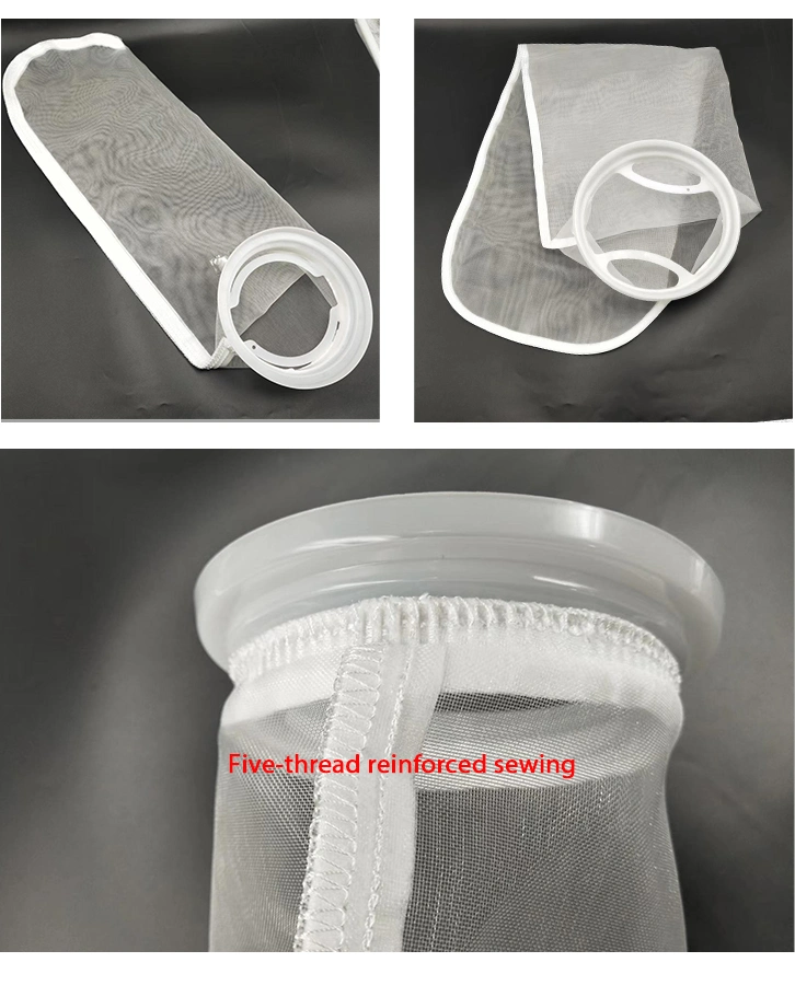 Custom Industrial Filter Socks Monofilament Nylon PE PP PTFE Water Filtration Liquid Filter Bag