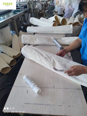 Рукави фильтра 500GSM Aramid Nomex с SS звенят и высокотемпературный клей