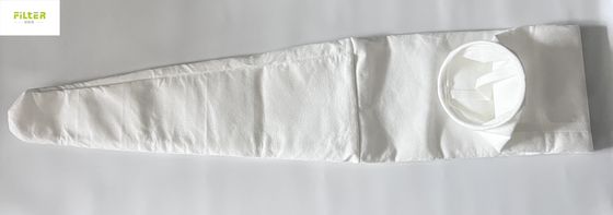 Полиэфирный фильтровальный мешок для сбора пыли во влажной и кислотной среде в цементной и горнодобывающей промышленности с верхним стальным кольцом